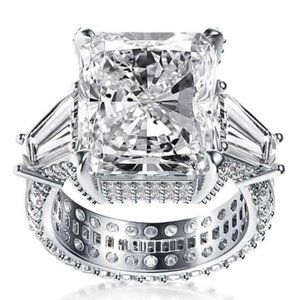🍂  Princess Cut 4A CZ Micro Moissanite Ring for Women, FB16FA1096